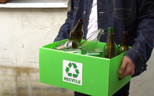 Glass,Bottles,And,Jars,Outdoor,Recycle,Storage,Container.,Reduce,,Reuse,